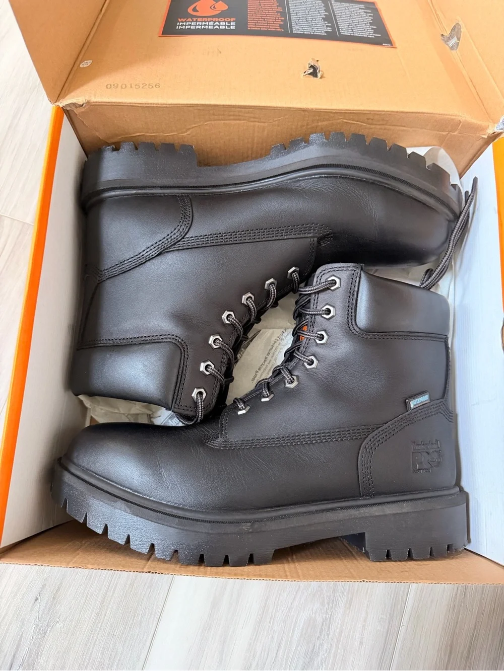 NWT Timberland PRO Direct Attach 6” Waterproof Soft Toe Work Boots 9W Black